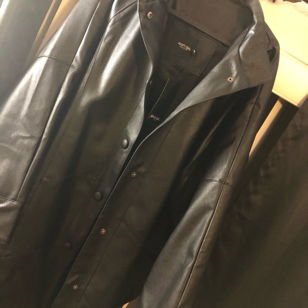 Leather longline jacket ISO